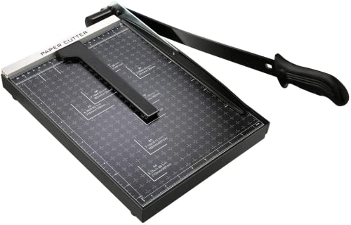 COOCHEER Massicot A4 Cisaille Personnelle 12 Feuilles 30,5 cm pour Office Bureau, Noir Cover