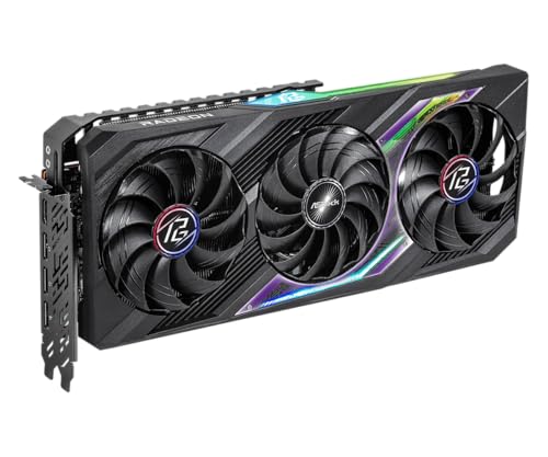 Image of ASRock Radeon RX 7700 XT 12GB GDDR6 Graphics Card - Phantom Gaming Edition, AMD RDNA 3, PCI Express 4.0, Triple Fan Cooling, 4K & 1440p Gaming Support, Ray Tracing, HDMI /DisplayPort, VR Ready GPU