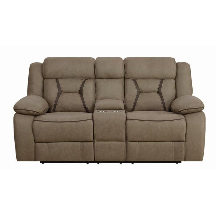 Image of Torque - Pawel Leatheratte Manual Recliner Sofa 3+2+1 Seater-Beige | Adjustable 6 Seater Recliner with Cup Holder Storage for Living Room Bedroom | 1 Year Warranty