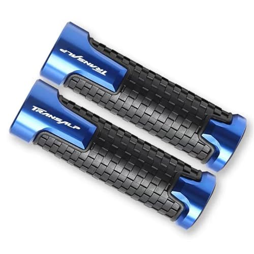 Poignées Transalp 600 en aluminium CNC bleu pour guidon moto Honda