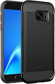 JETech Slim Fit Case Compatible with Samsung Galaxy S7 5.1-Inch, Thin Phone Cover with Shock-Absorption and Carbon Fiber Design (Black)