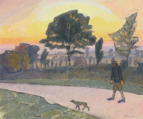 Impression sur toile Sunset Letchworth célébrant l'amitié entre un homme et son chien