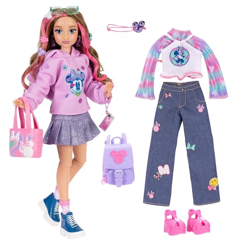Disney ILY 4ever Fashion Dolls Inspired by Minnie 11.5 Tall with 13 Points of Articulation Two Complete Mix-and-Match Outfits and a Minnie Charm Bracelet for You!