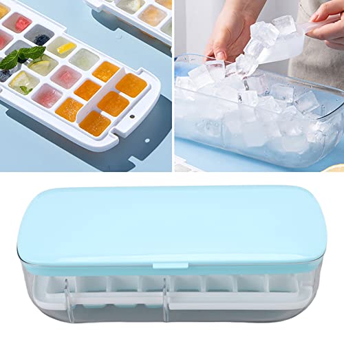 Bandeja para Hielo con Tapa y Cubeta, 24 Moldes Azul miniatura 6