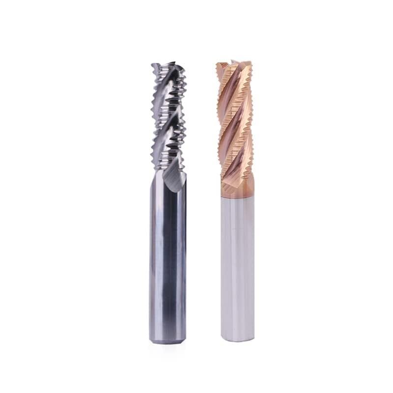 1 pezzo Frese roughing HRC55 a 4 taglienti 4mm 6mm 8mm 10mm 12mm Utensili CNC Frese in carburo Punte fresa per sgrossatura(D12x75l-4f)