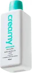 Creamy Skincare Ácido Salicílico 90ml | Ameniza Linhas Finas, Rápida Absorção, Diminui o Brilho Excessivo, Diminui os Cravos | Peles Mistas, Oleosas, Noturno e Diurno