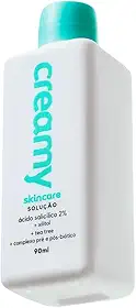 Creamy Skincare Ácido Salicílico 90ml | Ameniza Linhas Finas, Rápida Absorção, Diminui o Brilho Excessivo, Diminui os Cravos | Peles Mistas, Oleosas, Noturno e Diurno