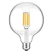 Bonlux G40 LED Vintage Filament Bulb 10W Edison Style LED G125 Clear Glass Globe Light Medium Screw E26 Base Neutral White 4000K 100W Incandescent Equivalent