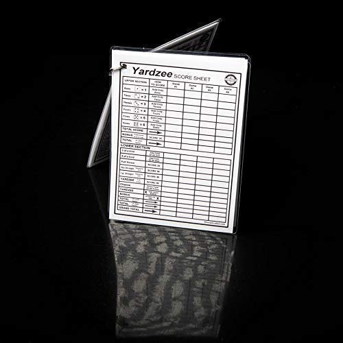 Yard Dice Giant Wooden Yard Game, 6 Solid 3.5" Wood Dice, Storage Bag, optional 5PK 5"x7" Yardzee and Yarkle Dry Erase Score cards, Great for Weddings, family reunions, Backyard BBQs and more