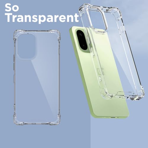 Image of Outlouders Back Cover for OnePlus 15R 5G / Ace 6 5G / Ace 6T 5G Clear Transparent PC + TPU Bumper Case with Raised Edges for Shockproof Protection (Transparent)