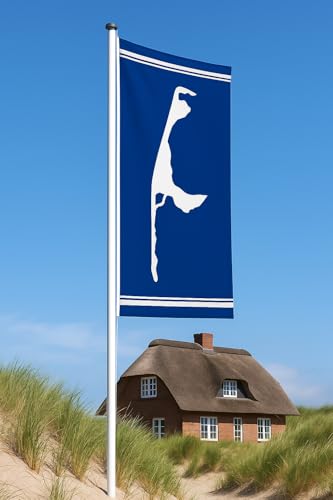 Drapeau bateau Sylt bleu orientable 150x90 cm moderne