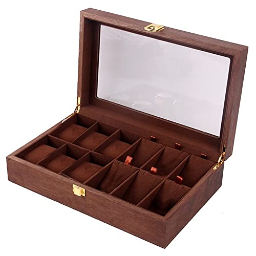 QIPON Caja para Relojes Watch Box Jewelry Organizer Holder Joyas Caja de exhibición Collar Organizador de Almacenamiento Cover