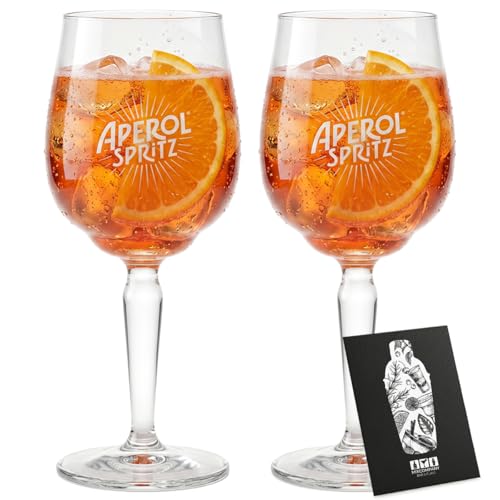 Individuelles Set mit Aperol Spritz Glas 2er Set Gläser neu - 2x Weingläser/Ballonglas