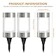 3er LED Solar Grablicht, 6cm X 14 Cm Grableuchte Gedenkkerze, Wasserdichtes Outdoor Friedhofskerze Solarbetrieben Mit Lichtsensor, LED Grabkerzen Mit Erdspieß, Für Friedhofsritual Opfergebet (weiß)