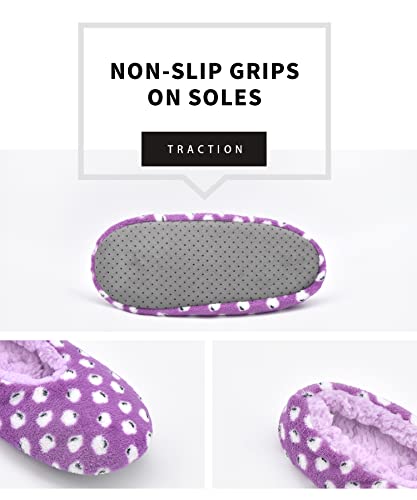 Image of DICUIRD Slipper Socks For Women With Grippers, Fuzzy With Non Slip Bottoms, Cozy Warm Fuzzy Slippers