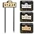 Quntis Solar Address Signs for House, Waterproof House Numbers for Outside Light Up, Cold/Warm/Daylight White Address Plaque Outdoor LED Illuminated, Wall Mounted/In Ground 2 Ways for Home Yard Street