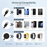 Ładowarka 3 w 2 do Apple Watch i iPhone, 2M iWatch Charger iPhone i Apple Watch Szybka Ładowarka USB-C Magnetyczna Kabel Ładujący Kompatybilna z iWatch Ultra/Series 10/11/SE oraz iPhone 17/16/15