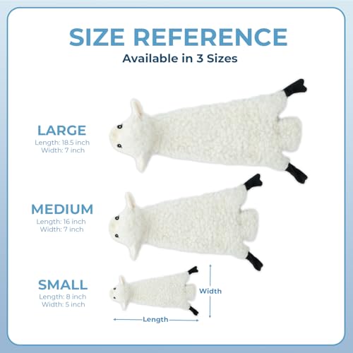 Image of 2-in-1 Fun Skin Stuffless Dog Squeaky Toy by Best Pet Supplies - Sheep & Cow, Medium