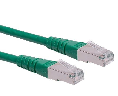 Roline 21151333 1 m S/FTP Cat 6 Ethernet Network LAN Cable with RJ45 Connector - Green, Green - green