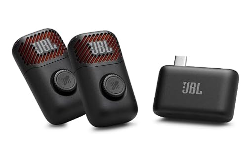 JBL EasySing Mic Mini Duo Microfone Sem Fio com IA e Remoção Vocal