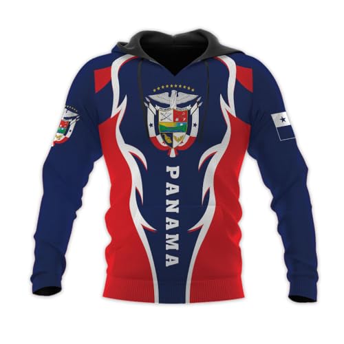 Vybonz Personalized Panama Coat of Arms Hoodie Zip Panamanian Pride Sweatshirt Panama Hombres Camisa Pride Shirt Men Women3