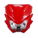Motorcycle Front Headlight General Ghost Headlights Streetfighter Lights Fairing Refit Headlights (Red)