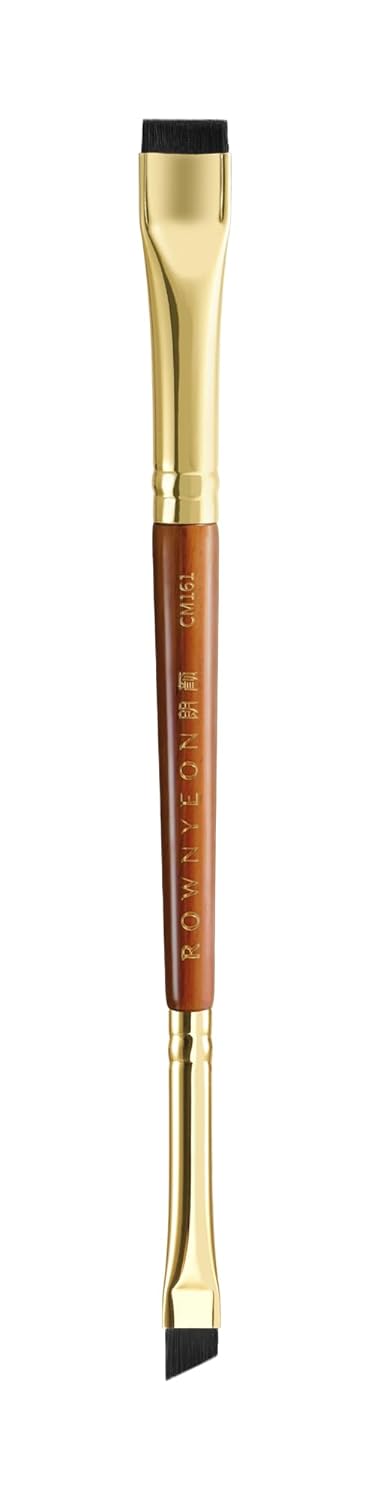 Desert Oak Series Precision Thin Eyeliner Brush – Dual-Ended Angled & Concave Tips for Winged Lines/Tightlining, Gel & Liquid Liner Compatible, Ebana Handle (CM 161) Desert Oak Series Precision Thin Eyeliner Brush – Dual-Ended Angled & Concave Tips for Winged Lines/Tightlining, Gel & Liquid Liner Compatible, Ebana Handle (CM 161)