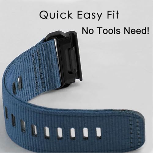 Image of Zitel Band Compatible with Garmin Fenix 8 51mm, Fenix 7X, Fenix 6X /6X Pro, Fenix 5X /5X Plus, Fenix 3 /3 HR, Descent MK1, Enduro, Rugged Nylon 26mm Sport Strap