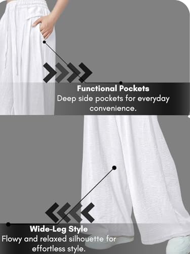 Image of GRECIILOOKS High Waist Polycotton Trousers for Women - Flared Parachute Pants with Side Pockets | Casual Travel Cargo Pants (Available in Plus Size and Value Pack)