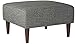Amazon Brand - Rivet Ava Mid Century Modern Upholstered Square Ottoman, Small, Dark Grey, 25.6