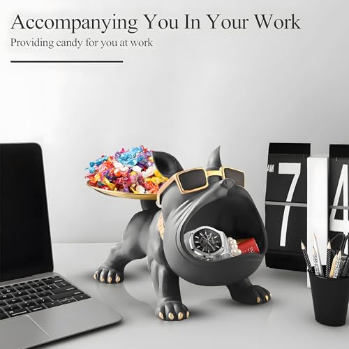 Statue bouledogue français Huhote cadeau idéal déco bureau - 7