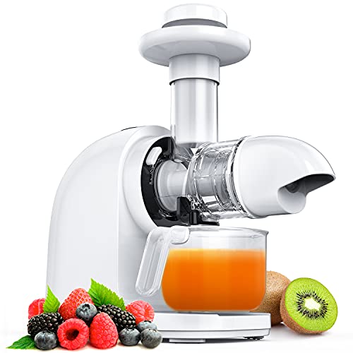 BSJKitchen Extractor de zumo, exprimidor eléctrico para frutas y verduras, motor silencioso y función reverse Cover