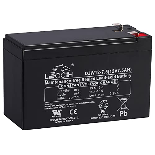 Leoch 12V 7.5Ah(DJW12-7.0M) Security Alarm System Battery,Home Alarm Battery Replaces SLA Battery Rechargeable Battery for Burglar Alarms, Garage Doors, Fire Alarms, Toys and Hobby