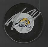 Marcus Foligno Signed Buffalo Sabres Draft Logo Puck - Autographed NHL Pucks
