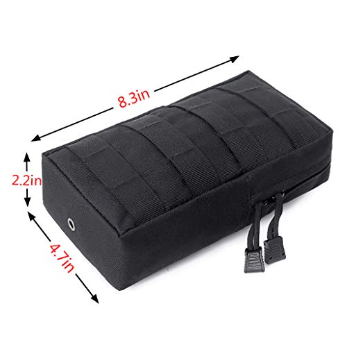 2x Tático Bolsa Pacote de cinturo cinturo à D'água, Preto