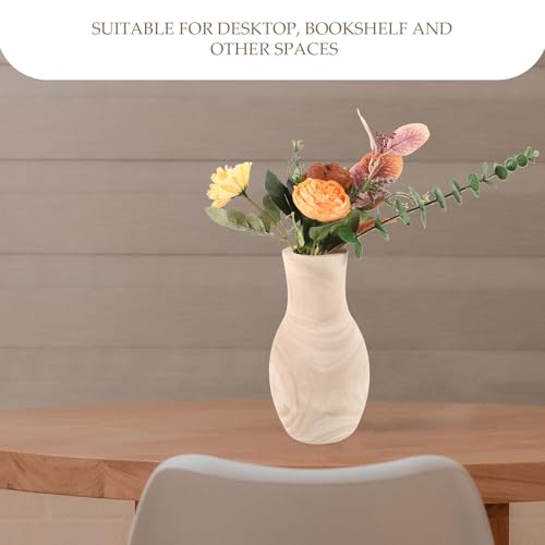 Vase fleurs séchées bois pin beige déco intérieure salon stable résistant
