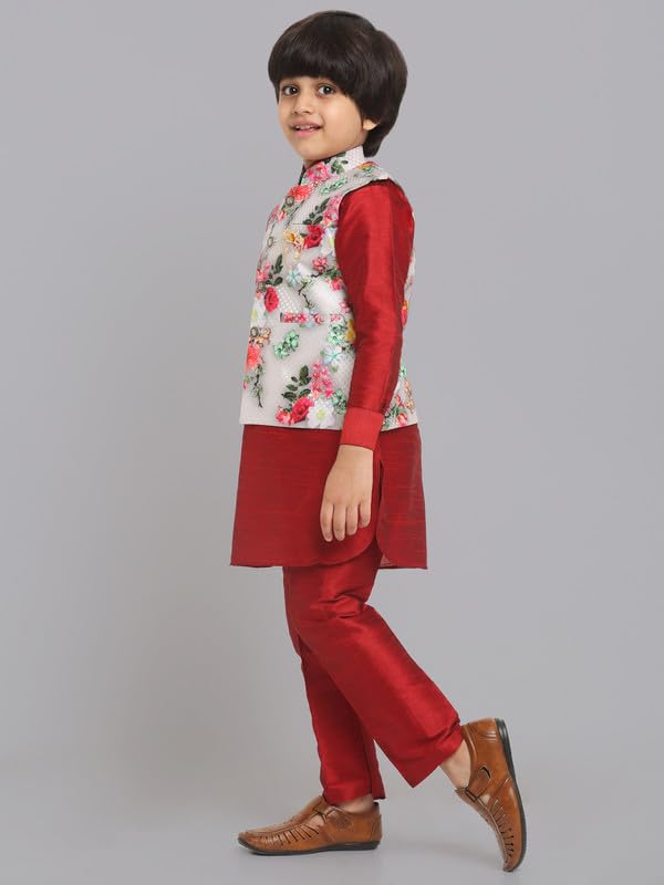 Image of BOYS KURTA PAJAMA WITH WAISTCOAT