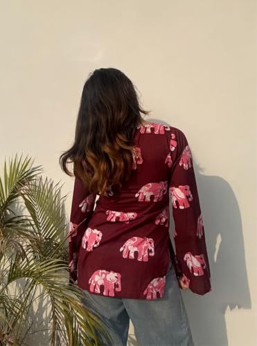 Image of ANNI Designer Cotton Short Kurti for Women | Stylish Kurti | Short Kurti Top | Casual Kurta for Women | Comfortable Cotton Kurtis for Womens