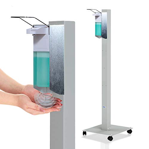 KRIEG Desinfektionssäule stehend I Silber I Hygienestation...