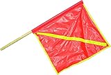 Mutual Industries Red/Yellow Stripe Heavy Duty Reflective Safety Flags 10 Pack