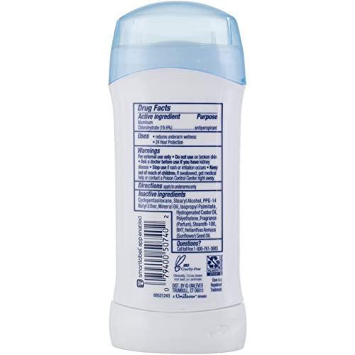 Dove Antiperspirant Deodorant Sensitive Skin, White, Unscented, 2.6 Oz (Pack Of 4) #TOP2