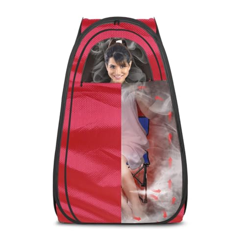 Image of Kawachi Portable Steam Cabin for Steam Sauna Therapy for Slimming and Beauty (Steam Generator not provided) (i88-Reddish Maroon)
