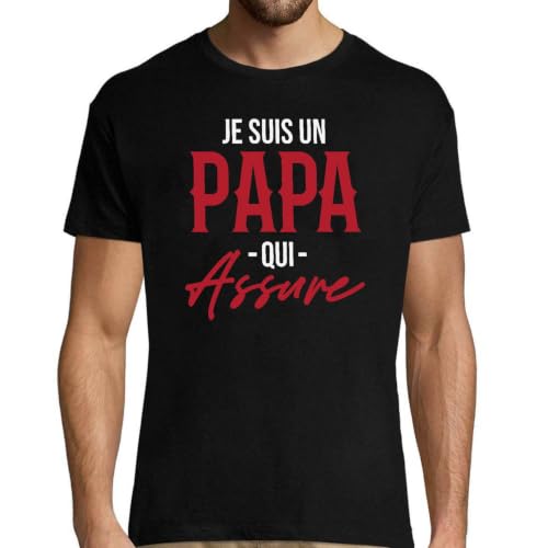 T-Shirt Homme Papa humour cadeau original imprimé en France