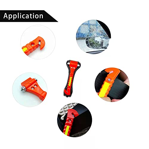 Car Safety Hammer, Car Window Glass Hammer Breaker And Safety Seat Belt Cutter 2-In-1 Emergency Escape Tool, Survival Kit #TOP3