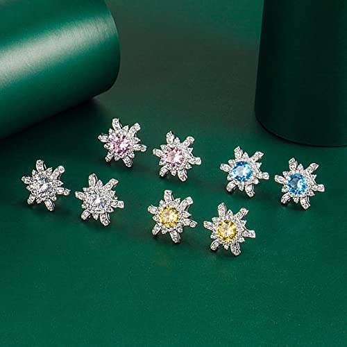 Boucle d'oreille hypoallergénique fleur de zircone le cadeau idéal pour elle