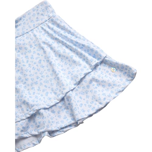 Image of RBX Girls Athletic Skort Set - 2 Piece Ribbed Short Sleeve Tee and Athletic Skort for Girls (Sizes: 7-12)