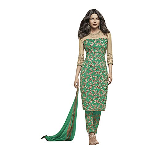 Salwar Suit Indien Vert pour Mariage et Soirée Bollywood Chic