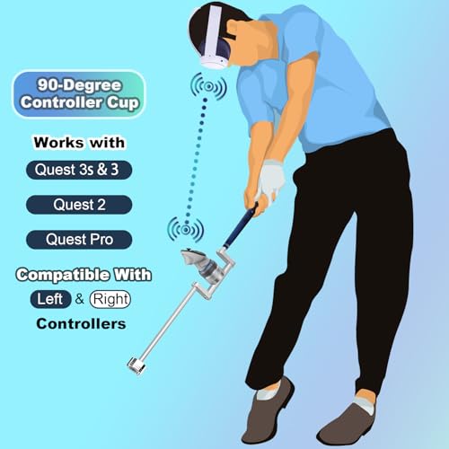 Club de golf pour Meta Quest 3 accessoire manette lestée réglable VR - 2