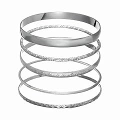 5Pcs Silver Bracelets B
