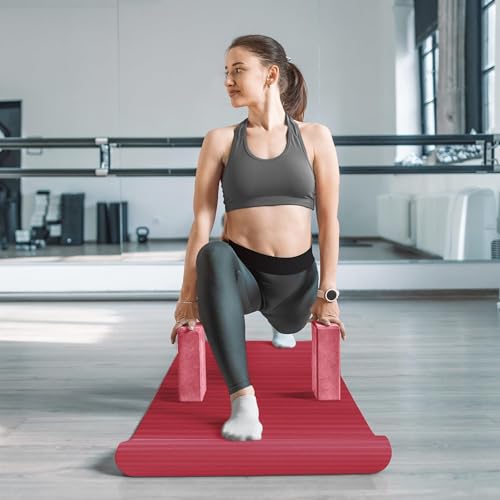 Image of BalanceFrom 7-Piece Yoga Set with 71x24x0.5 Inches Extra Thick Mat and Carrying Sling - Includes 2 Blocks, Stretch Strap, 2 Towels, and Knee Pad for Home, Studio, and Gym Workouts